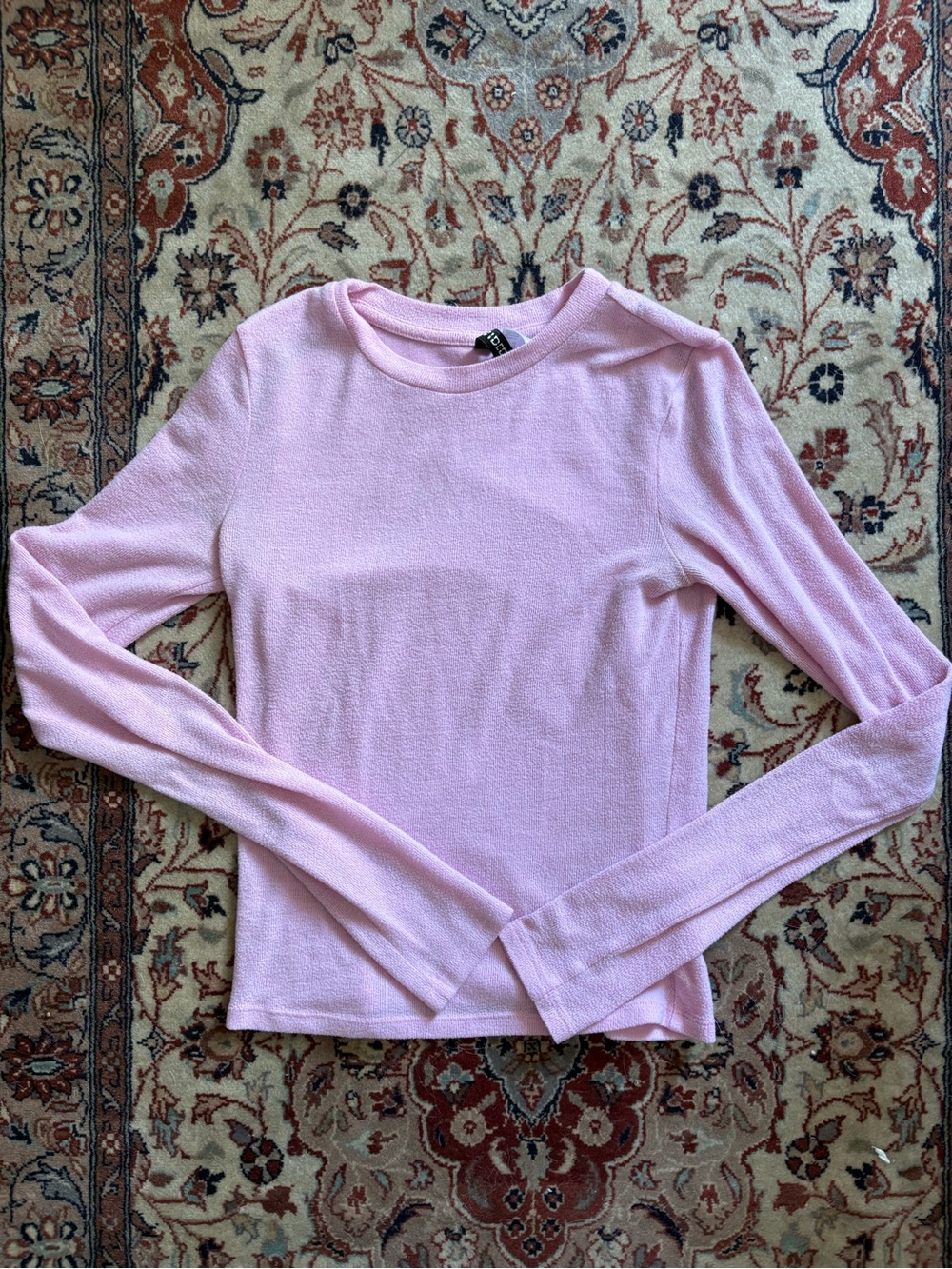 H&M Soft Pink Long Sleeve Knit Top